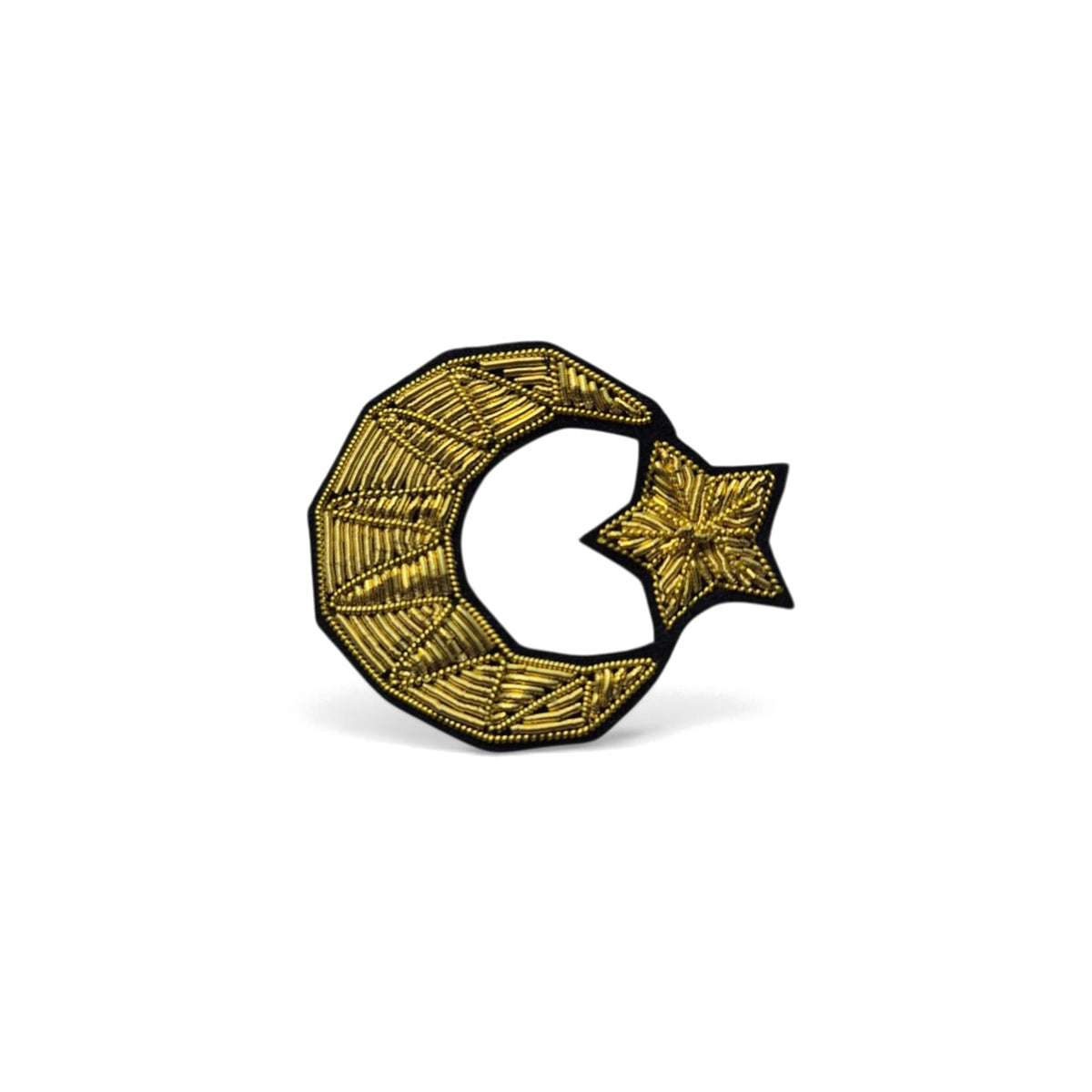 Altın Ay Yıldız broş - Maze Collection
