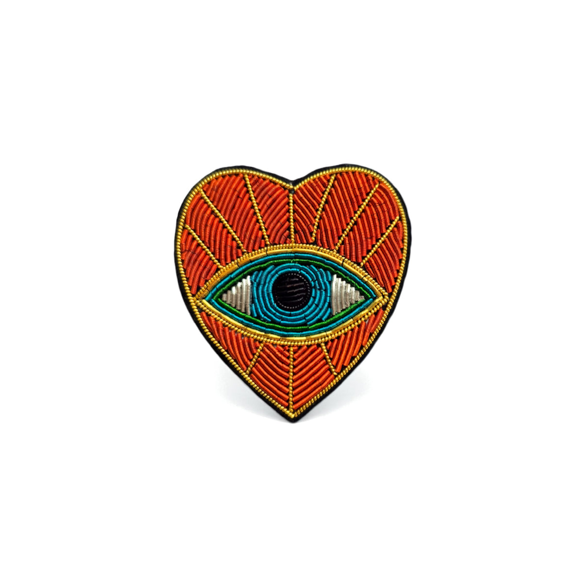 Turuncu Kalp Gözü broş - Maze Collection