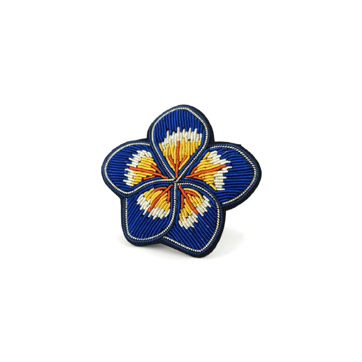 Mavi Plumeria broş - Maze Collection