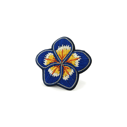 Mavi Plumeria broş - Maze Collection