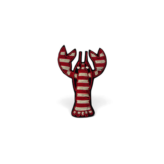 Kırmızı Çizgili Istakoz broş - Maze Collection