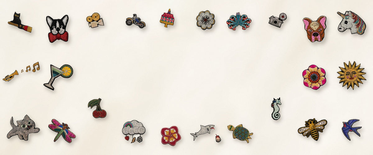 El yapımı sırma broşlar - Maze Collection