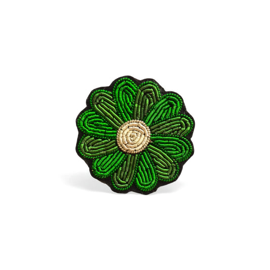 Yeşil Papatya broş - Maze Collection
