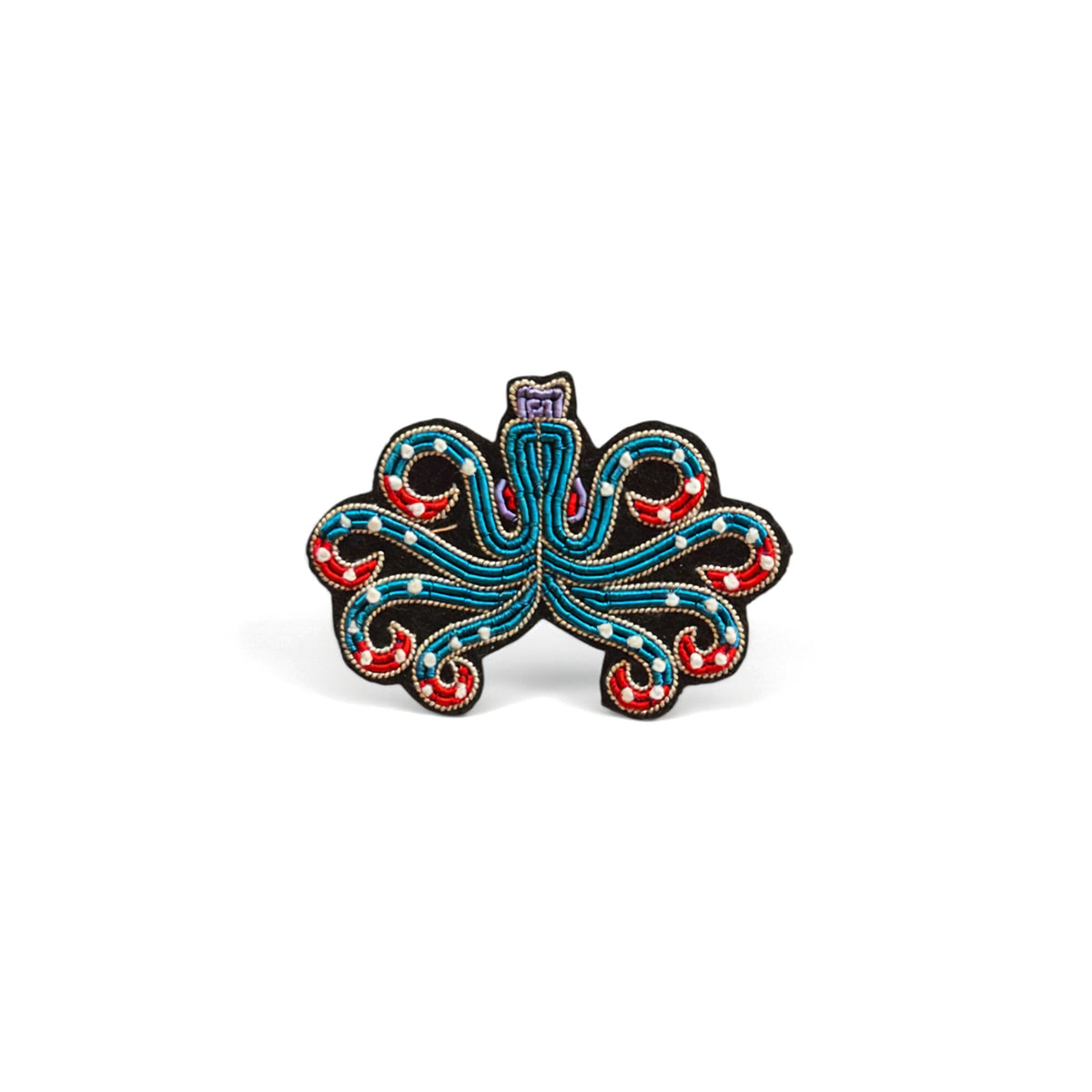 Mavi Ahtapot broş - Maze Collection