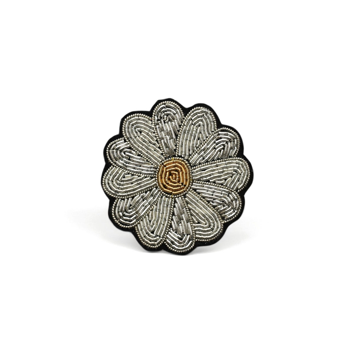 Gümüş Çiçek broş - Maze Collection