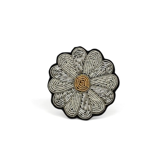 Gümüş Çiçek broş - Maze Collection