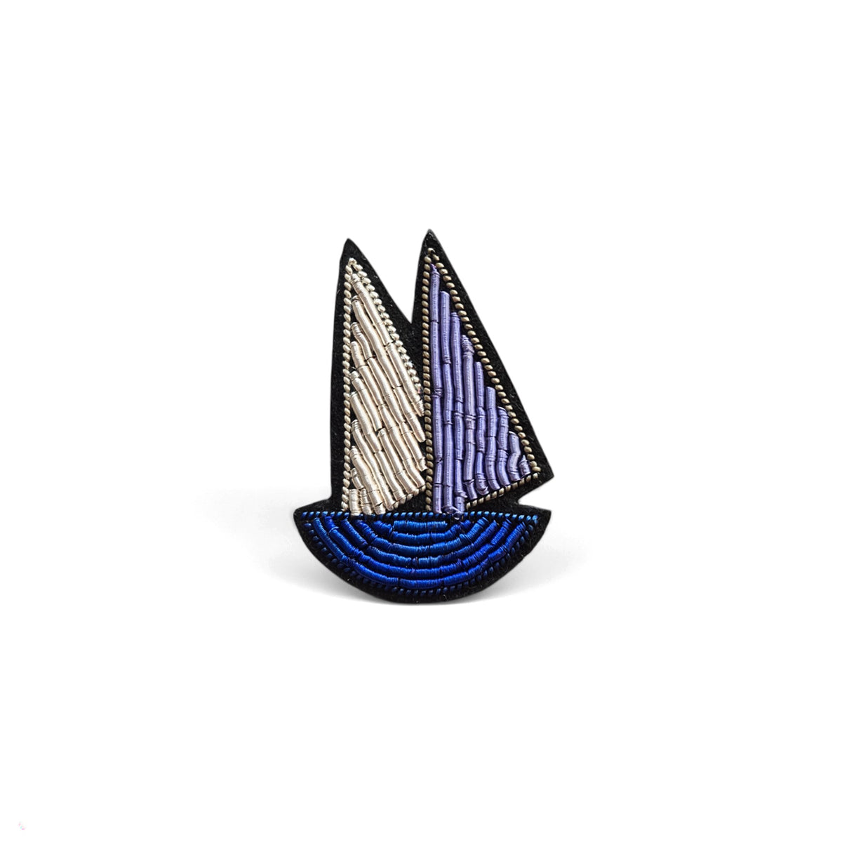 Mavi Yelkenli broş - Maze Collection